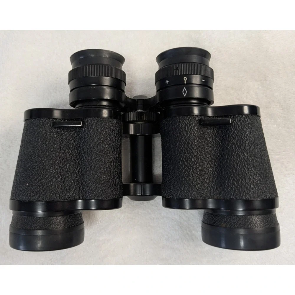 Sears Binoculars 7x35mm Wide Angle 500 ft @ 1000 yds, Black Vintage w/ case